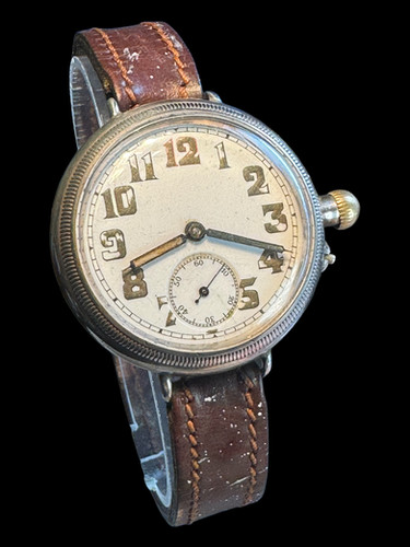 1916 Baume Co Sterling Silver Borgel cased Trench Watch