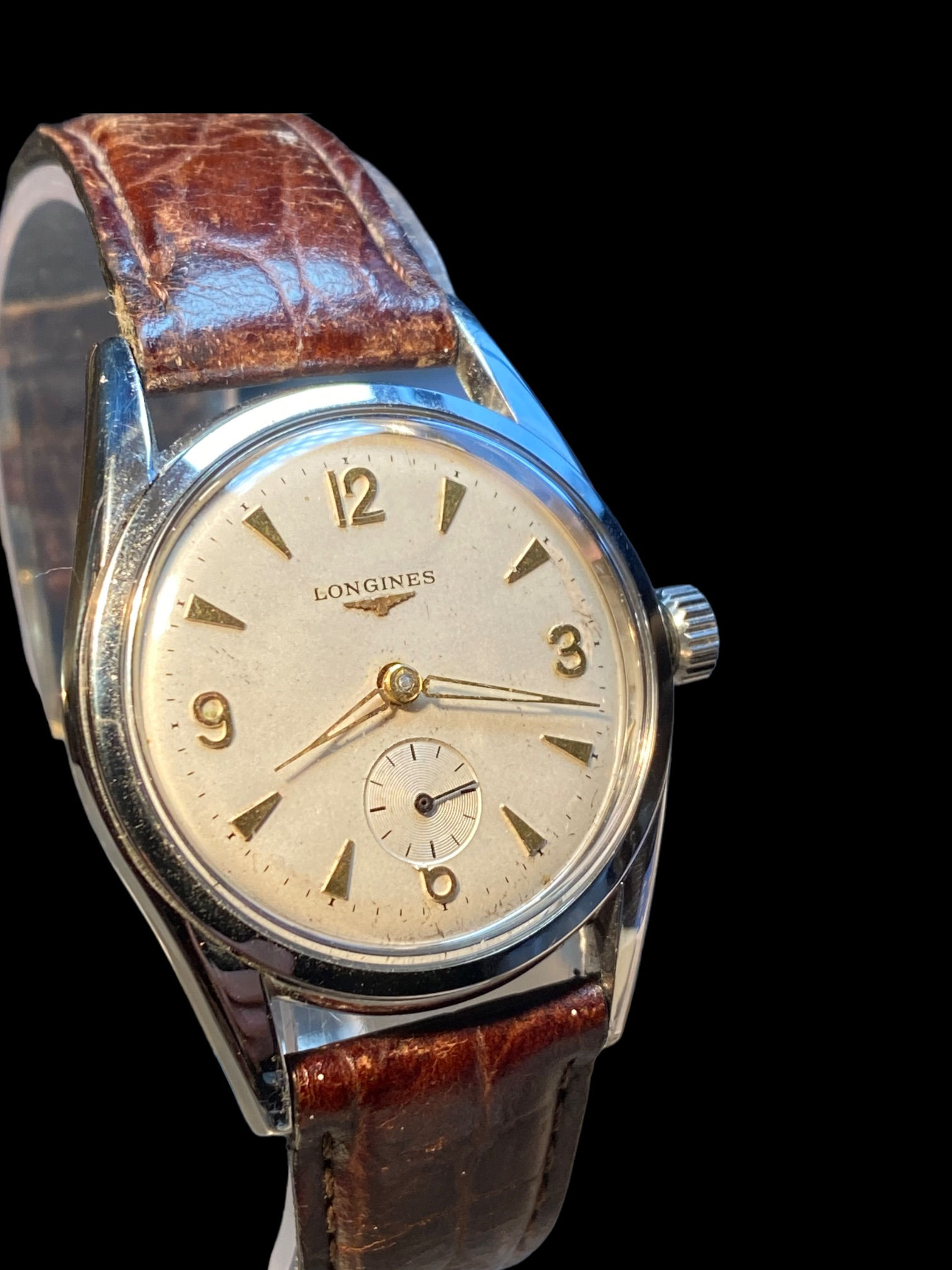 1970’s Longines Military Style Mens Dress Watch