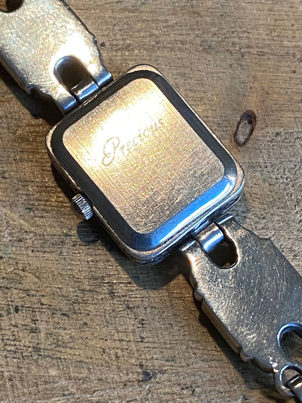 Thumbnail: 1980’s Precious Time Ladies Sterling Silver Bracelet Watch
