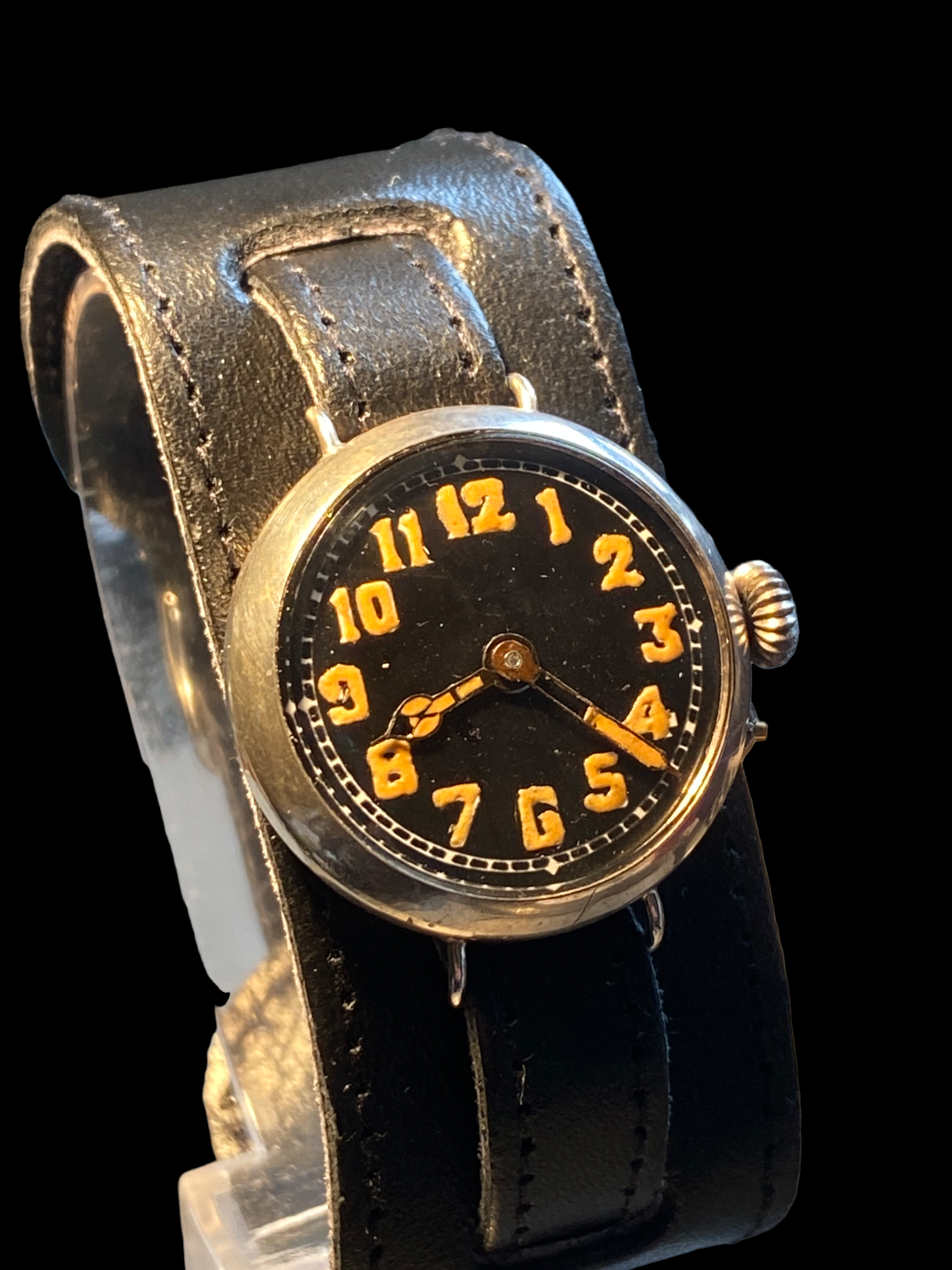 1918 Sterling Silver WW1 Officers Trench Watch Hallmarked London