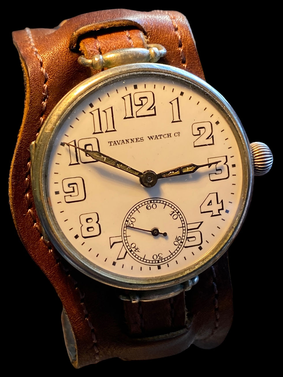 c.1918 Tavannes Watch Co (Cyma) Oversize Trench Watch with Shrapnel Guard