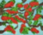 blossoms red flamboyant van gogh inspired