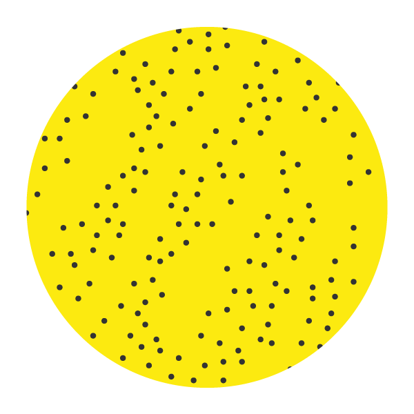 Cerchio giallo con punti