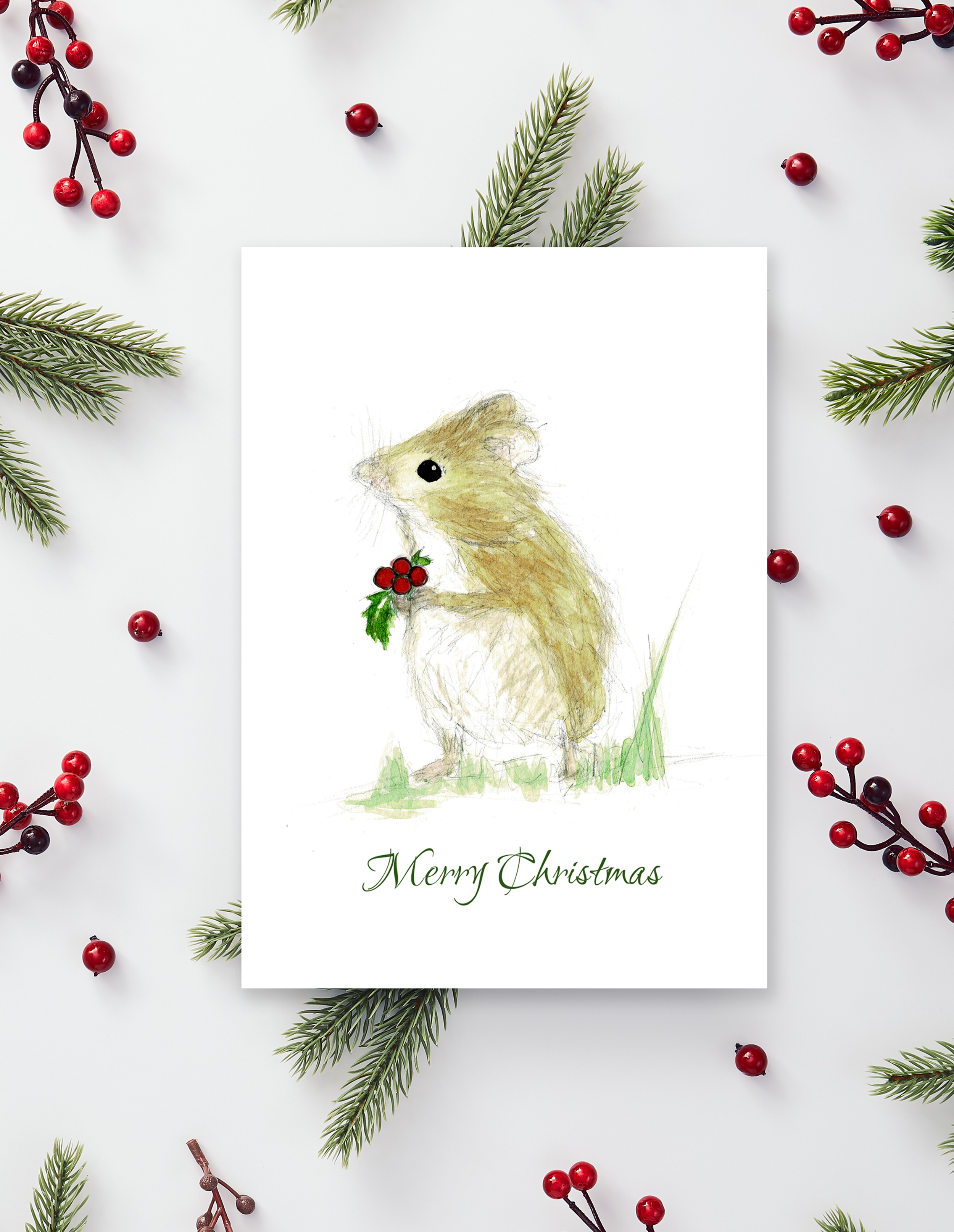 Christmas mouse card