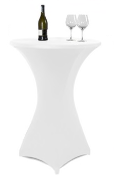 Spandex Cocktail Table Cover - White