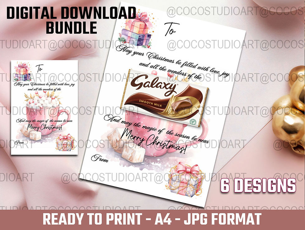 Thumbnail: 6 BOARDS Christmas BUNDLE - Chocolate Board Print at home