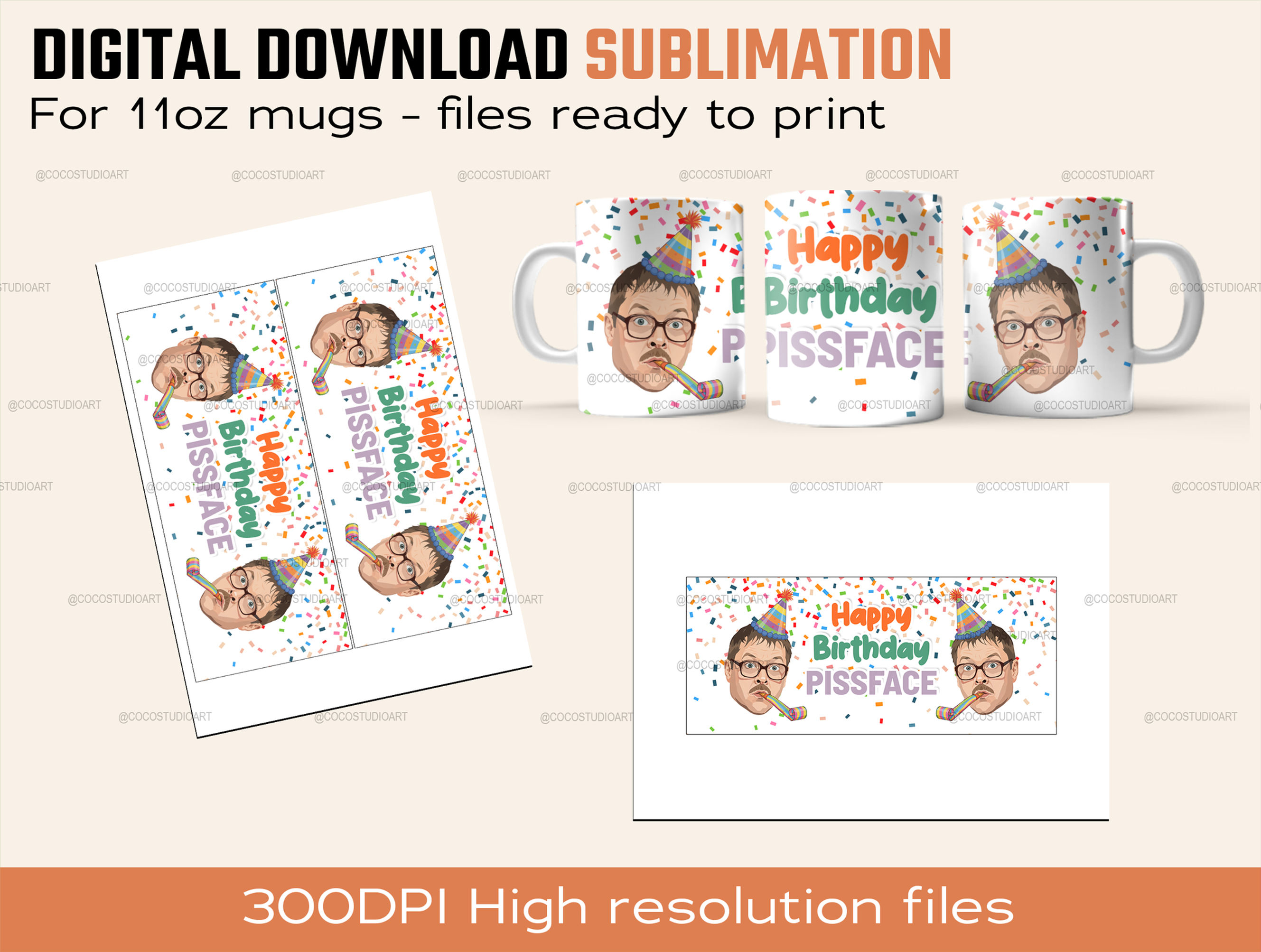 Friday Night Dinner Jim Mug Sublimation file for 11oz Mugs Print at home