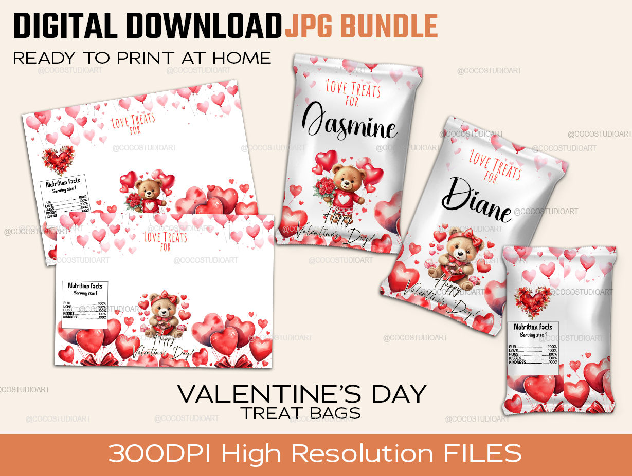 2x Love treats Bag Bundle 1 DIGITAL DOWNLOAD - MAKE AT HOME