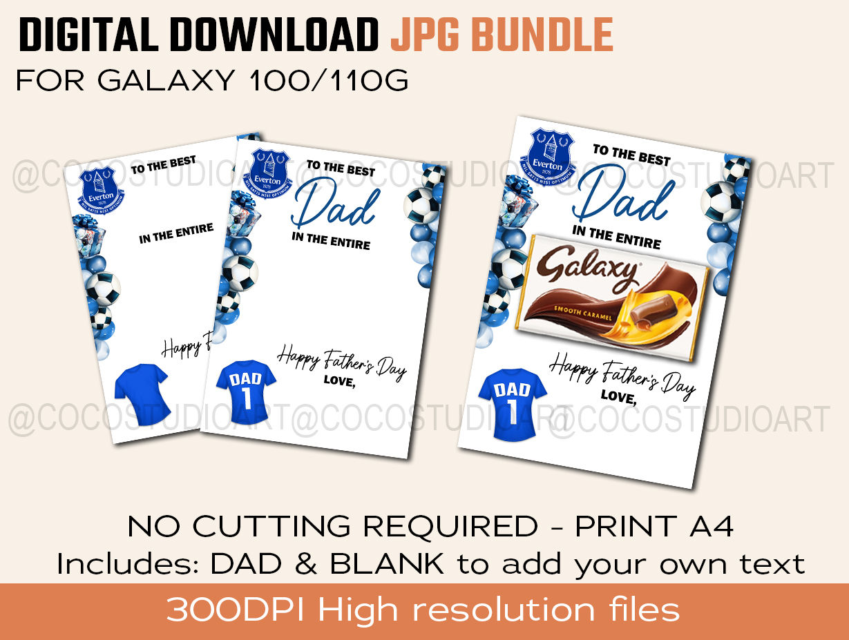 EVERTON Father's Day Chocolate Board Print at home