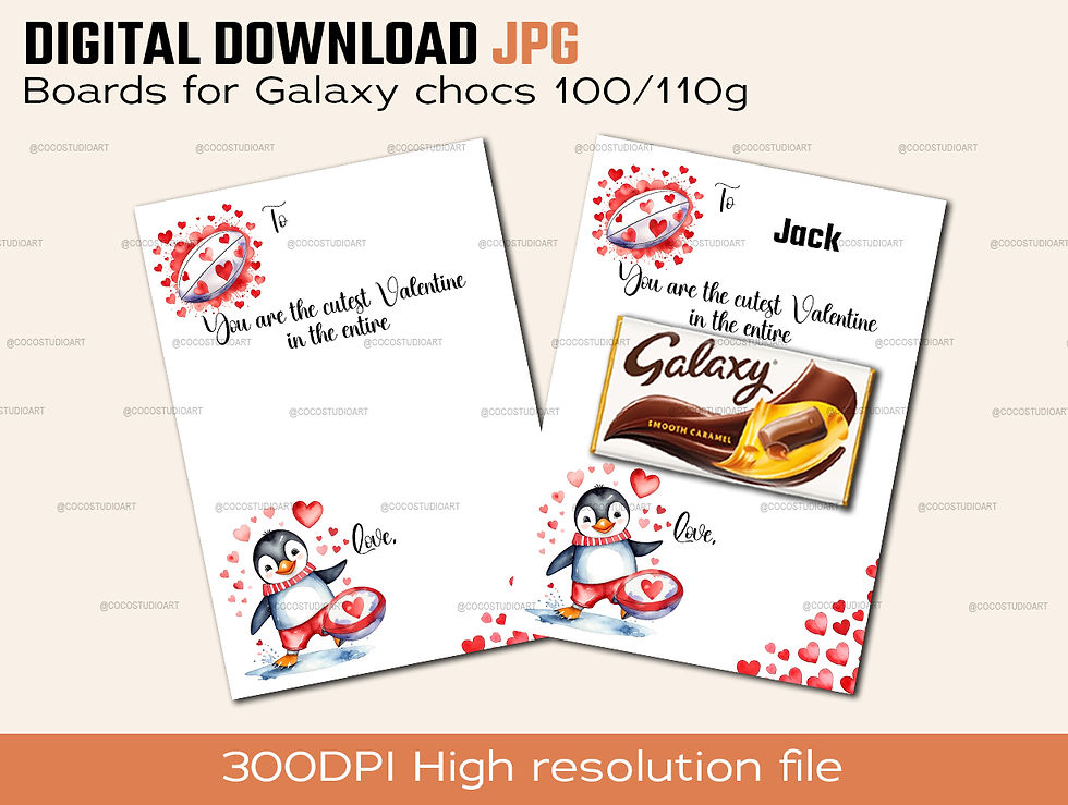 Valentines Rugby BOARD Print at home