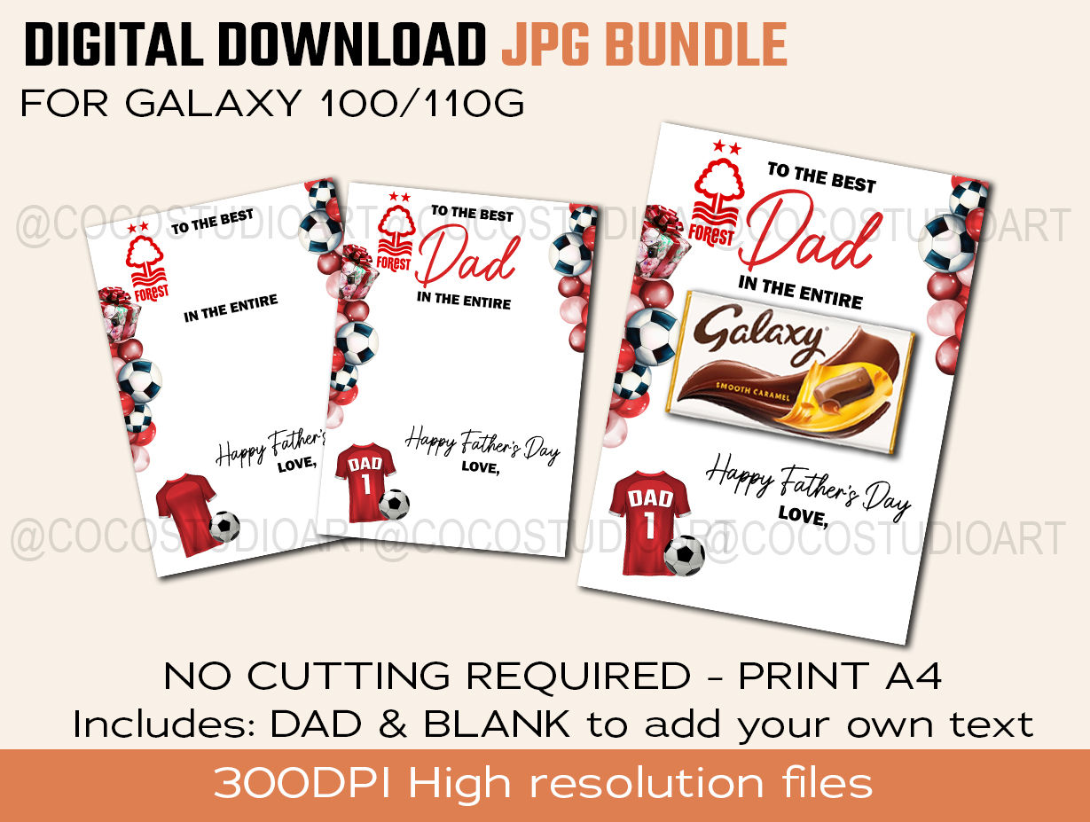 NOTTINGHAM FOREST Father's Day Chocolate Board Print at home