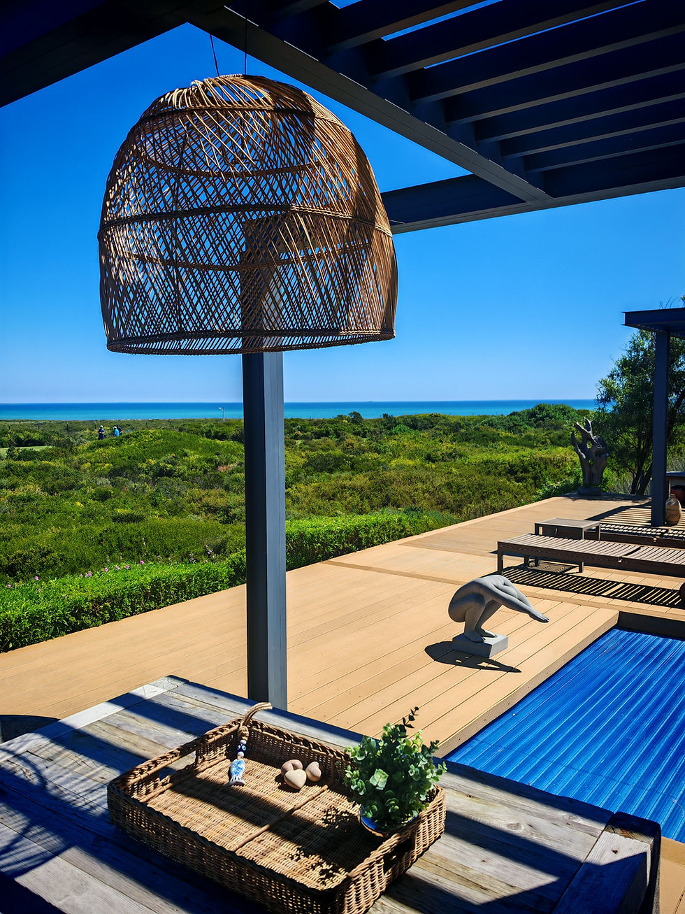 Malawian Cane Dome and Drum shaped pendant Bungalow pendant by The Cane Collection