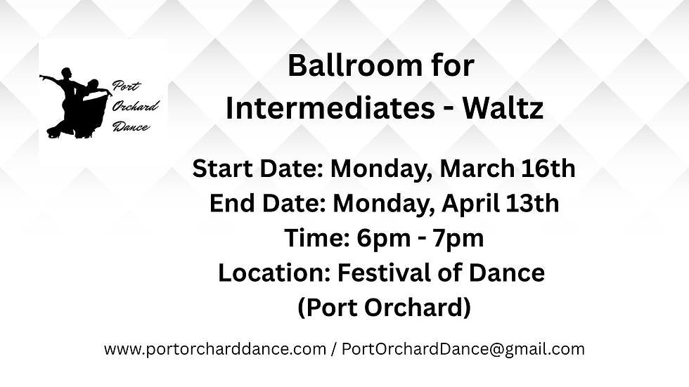 Ballroom for Intermediates - Waltz (Five Weeks)
