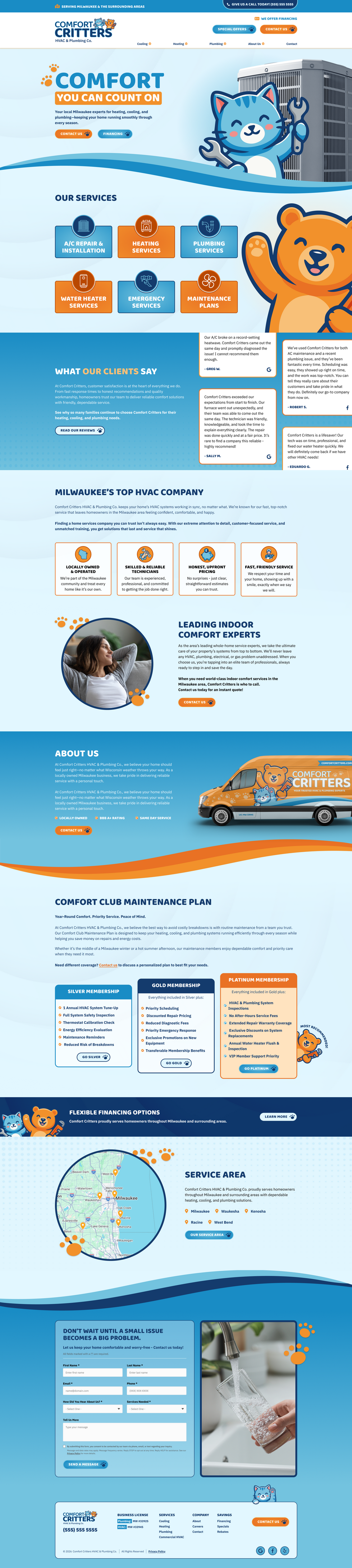 Comfort Critters desktop mockup