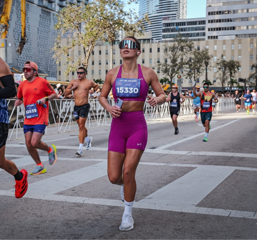 Andrea racing in Miami