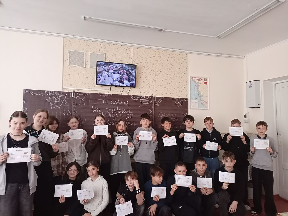 Учащиеся 6В класса и классный руководитель Сырбу О.А.