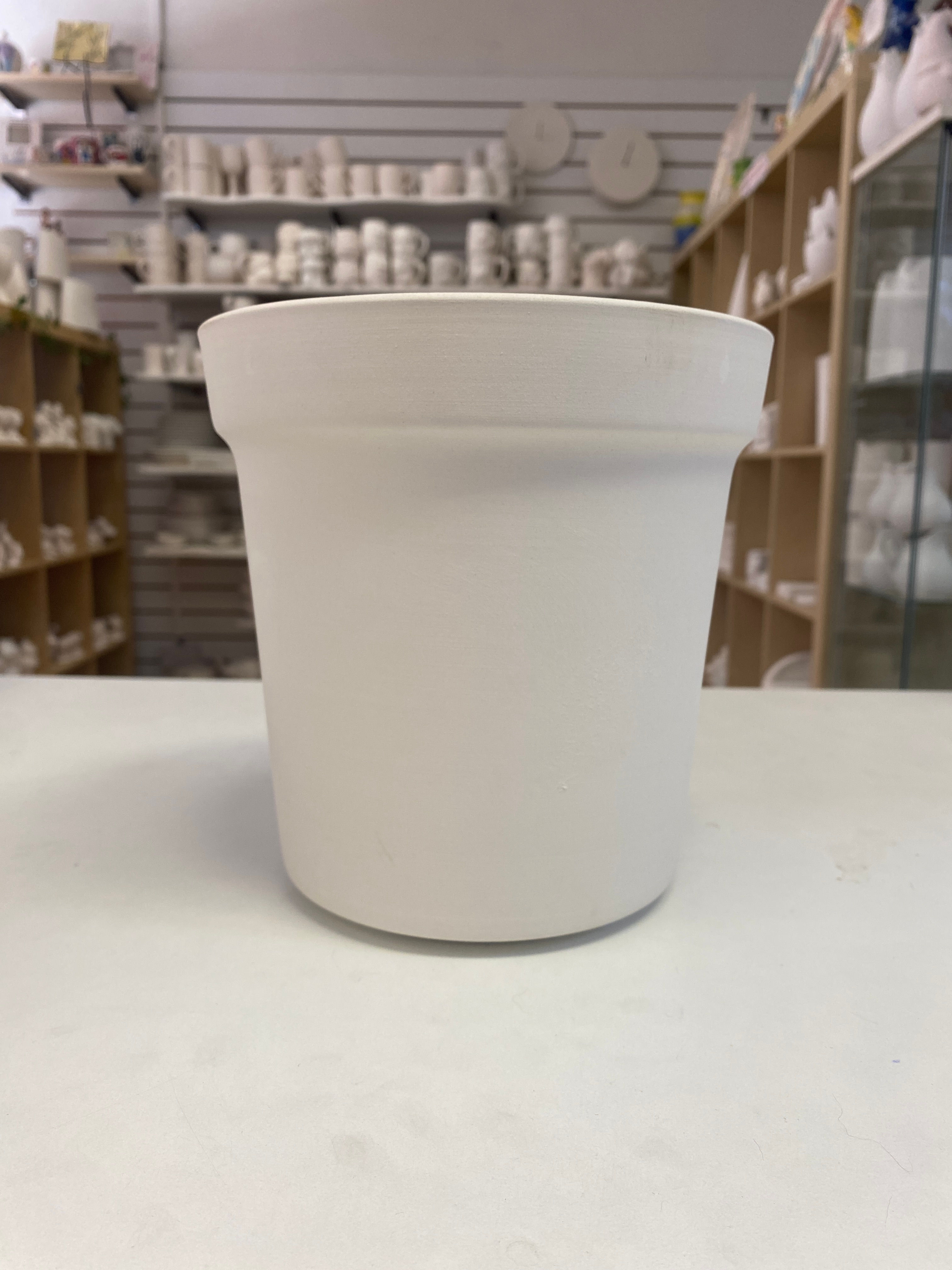 Medium plant pot plain bisque
