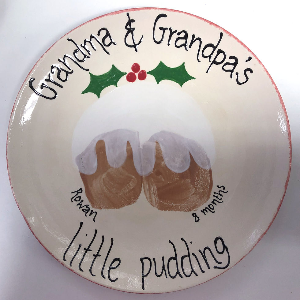 Thumbnail: Christmas Pudding Bumprint Plate