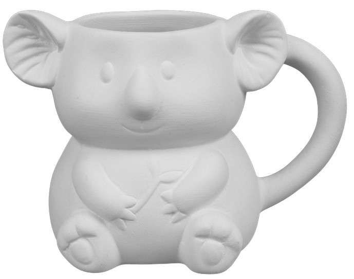 Koala mug blank pottery bisque