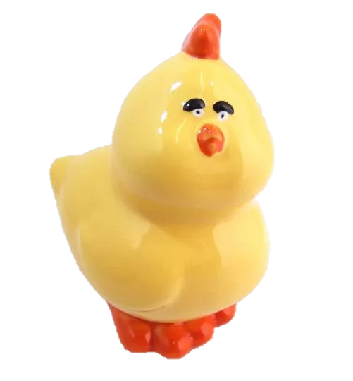 the cutest little hand painted ceramic chick