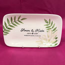 Tropical Flower wedding plate personalised gift