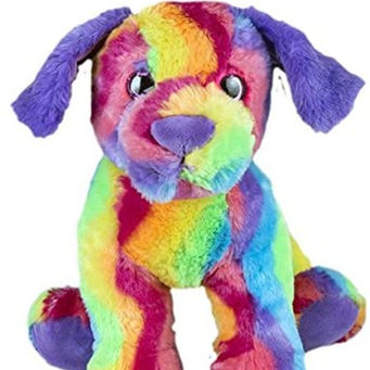 Multi coloured build a bear dog