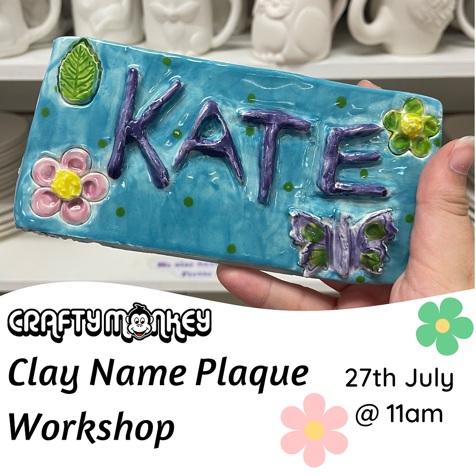 Clay Name Plaque - Kids workshop