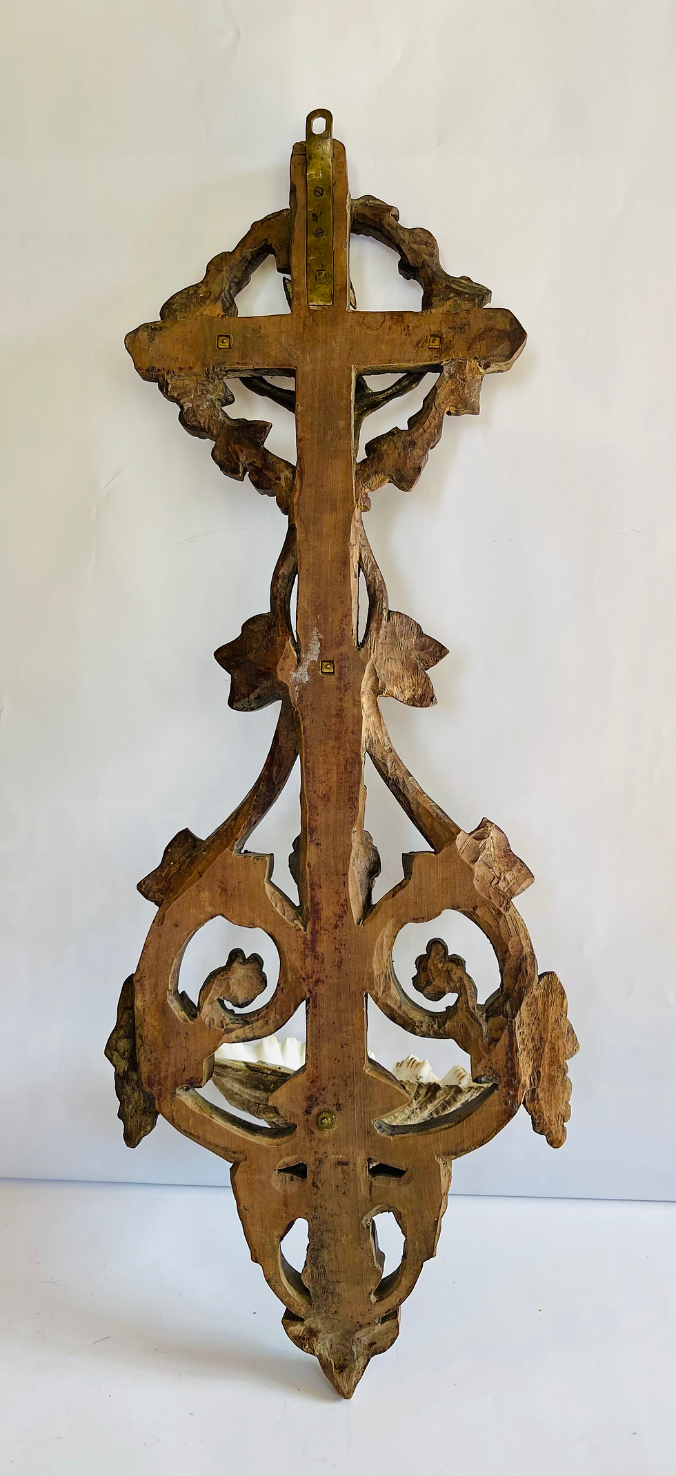 Miniature : Crucifix en bois sculpté 