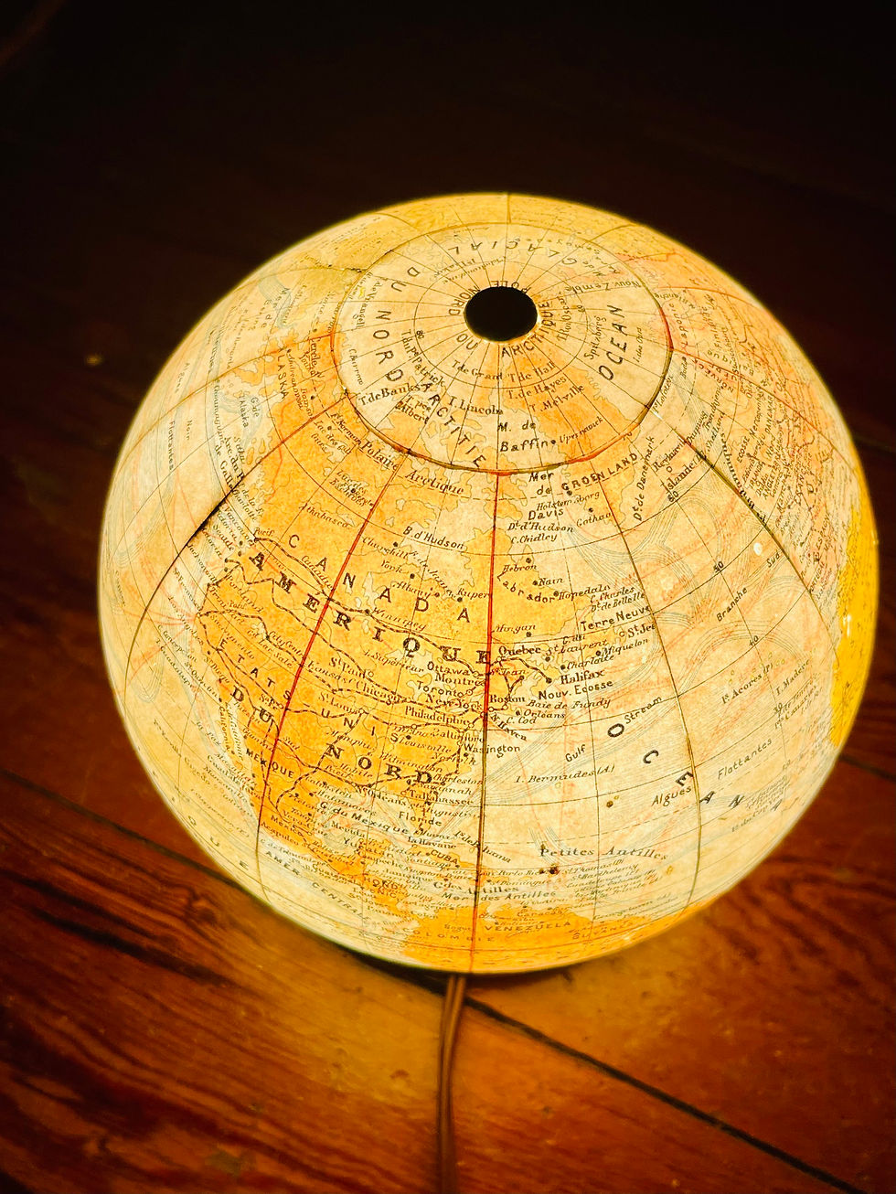 Miniature : Lampe mappemonde 