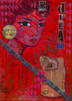 Dreamy Lady with the Moon