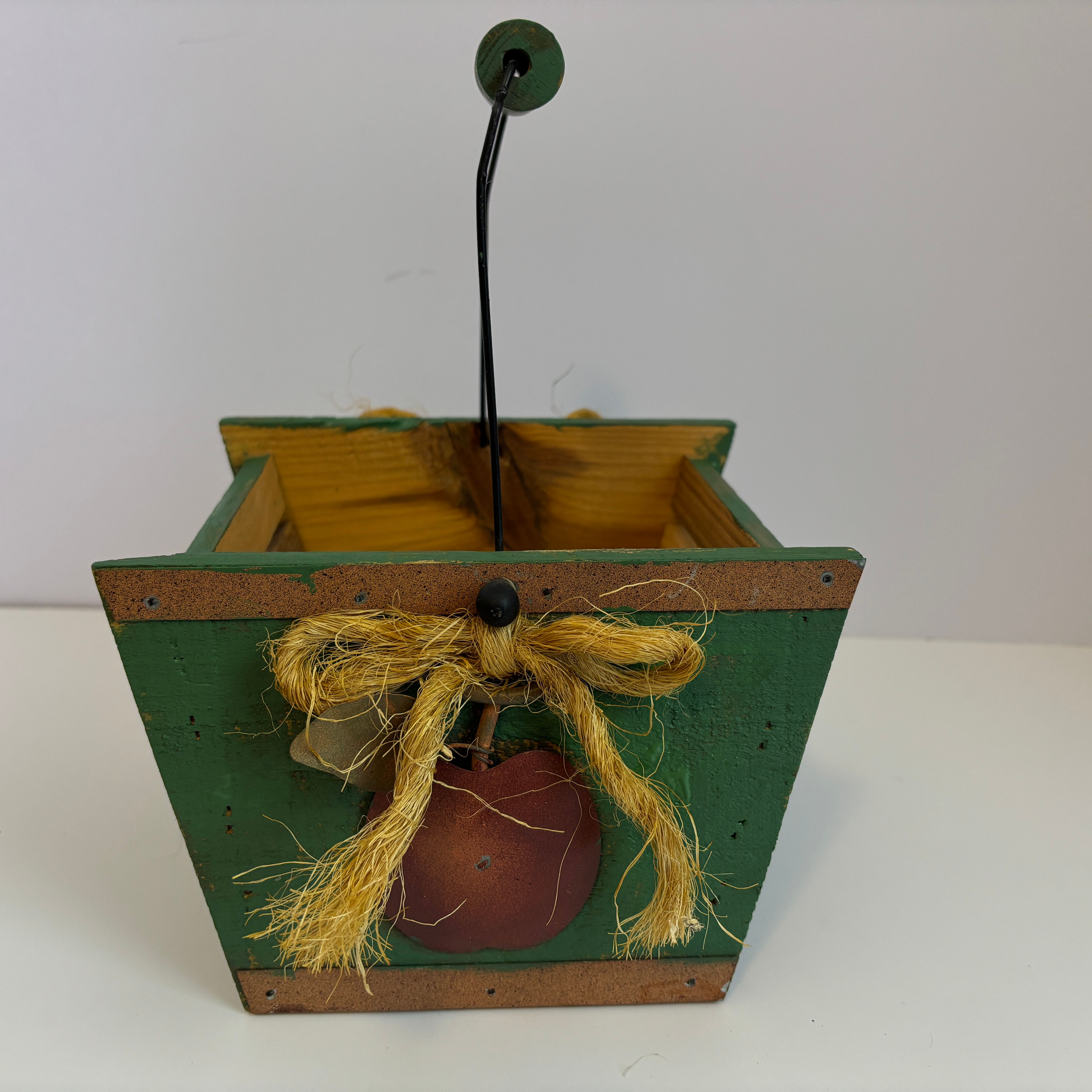 Wood rustic shabby Farmhouse Country basket