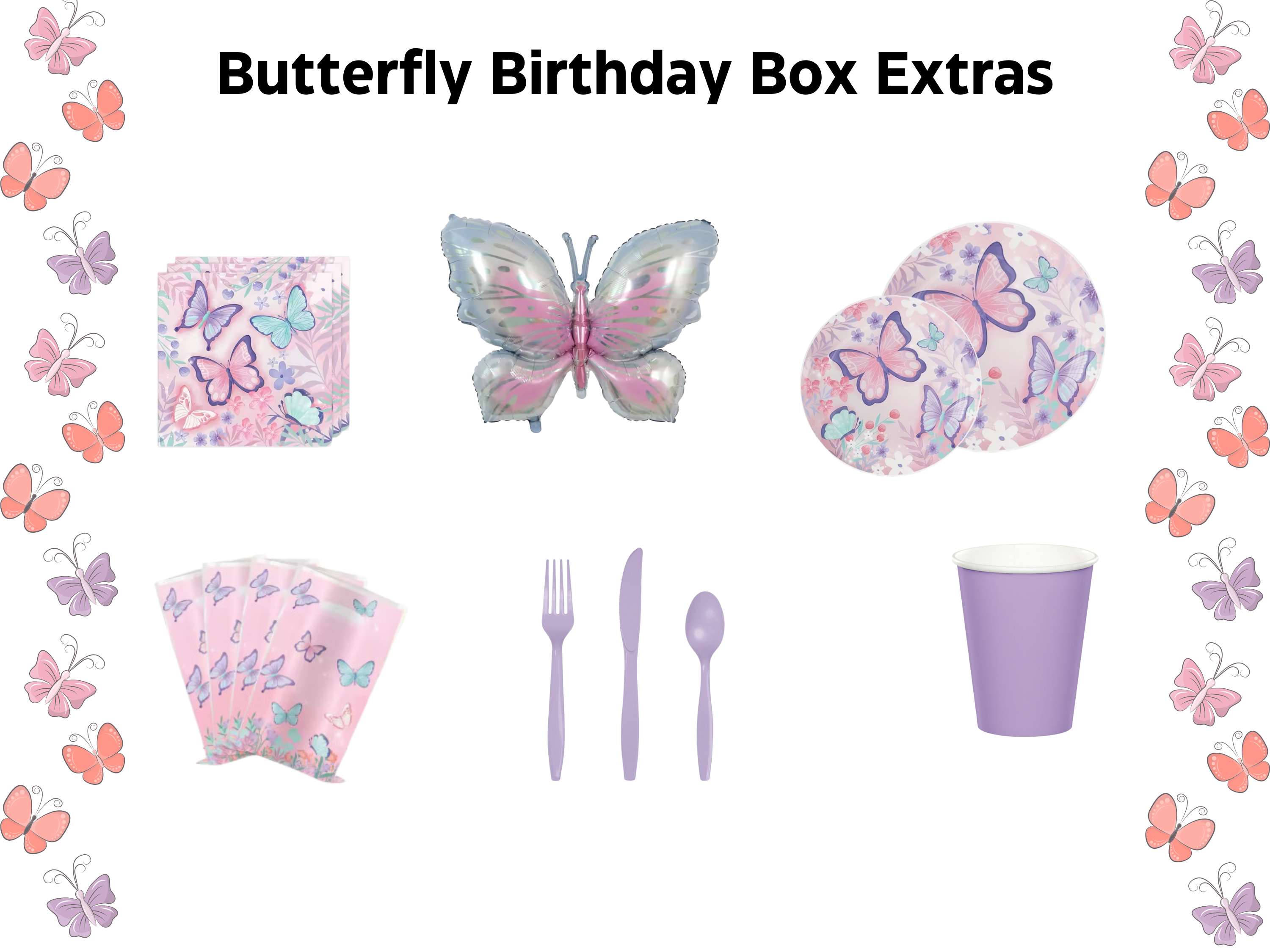 Butterfly Party, Party Box, Complete Birthday, Birthday Supply, Supply Girl Party, Party Decoration, Decoration Kit, Guest Ki
