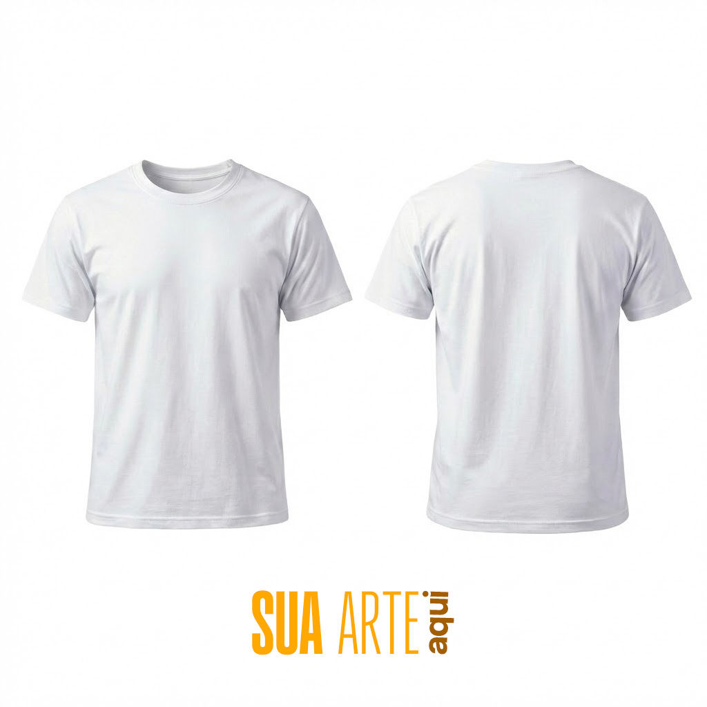 Camiseta Clássica Personalizada | 100% Algodão Padrão – Envie Sua Arte