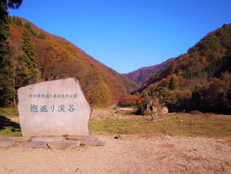 紅葉の抱返り渓谷