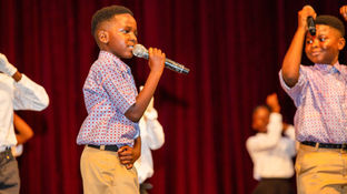 Rap performance  by students during graduation