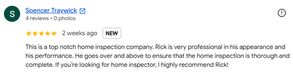 Spencer Traywick 5 Star Google Review