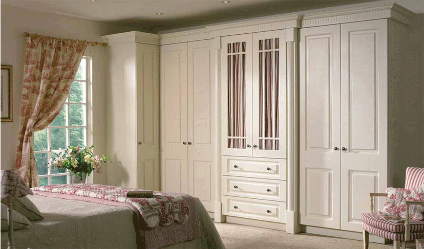 traditional cream glazed wardrobes