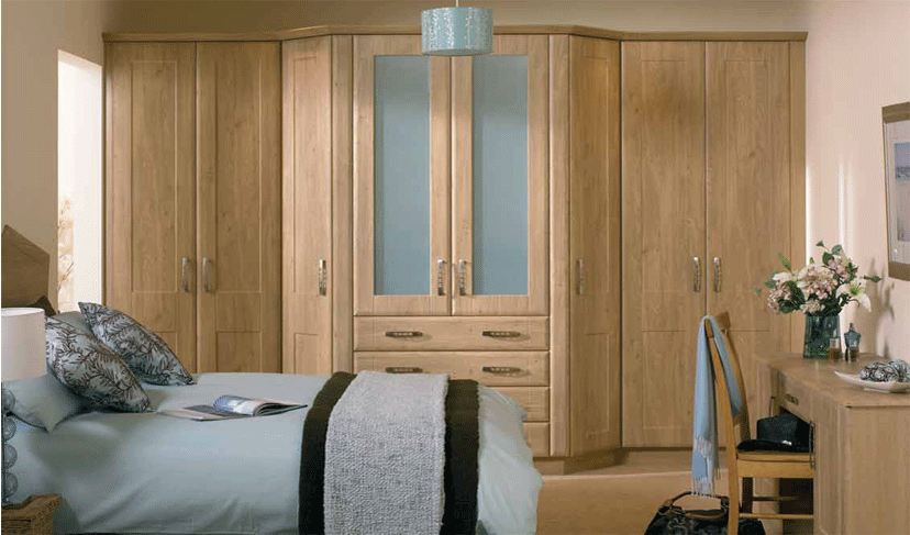 Oak fitted wardrobes