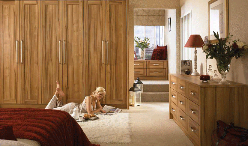 walnut fitted wardrobes