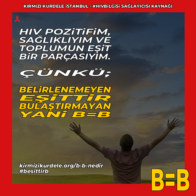 Belirlenemeyen eşittir Bulaştırmayan, B eşittir B