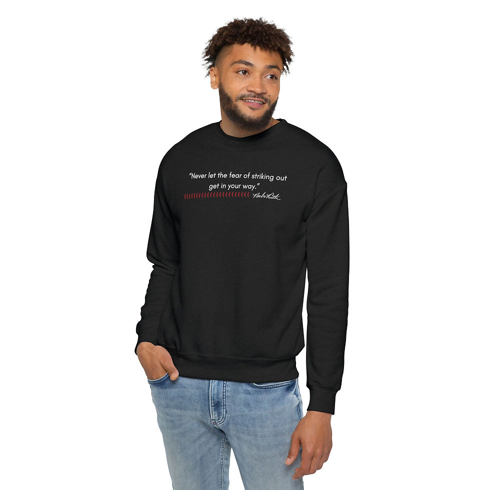 Thumbnail: Babe Ruth Baseball Quote Crewneck | Unisex Crewneck Pullover