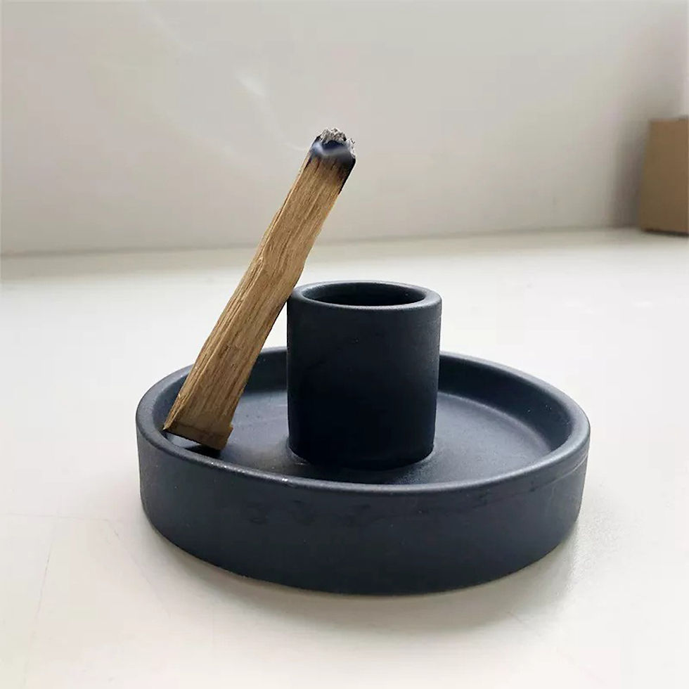 縮圖：diseno Living 秘魯聖木陶瓷台座 | 北歐蠟燭 - 藍色
