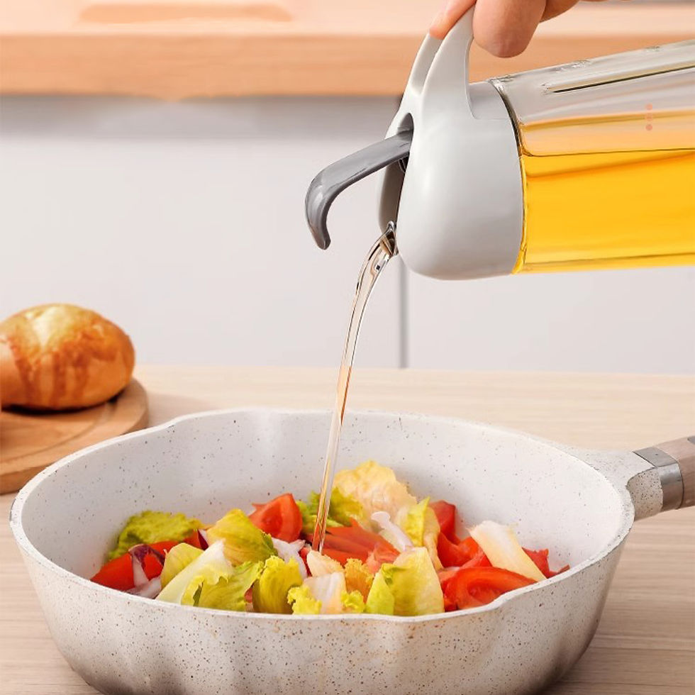 縮圖：diseno 廚房自動開合玻璃油壺 630ml - 灰色