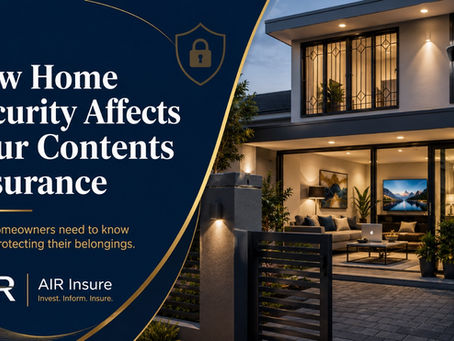 How home security affects your contents insurance - AIR Insure
