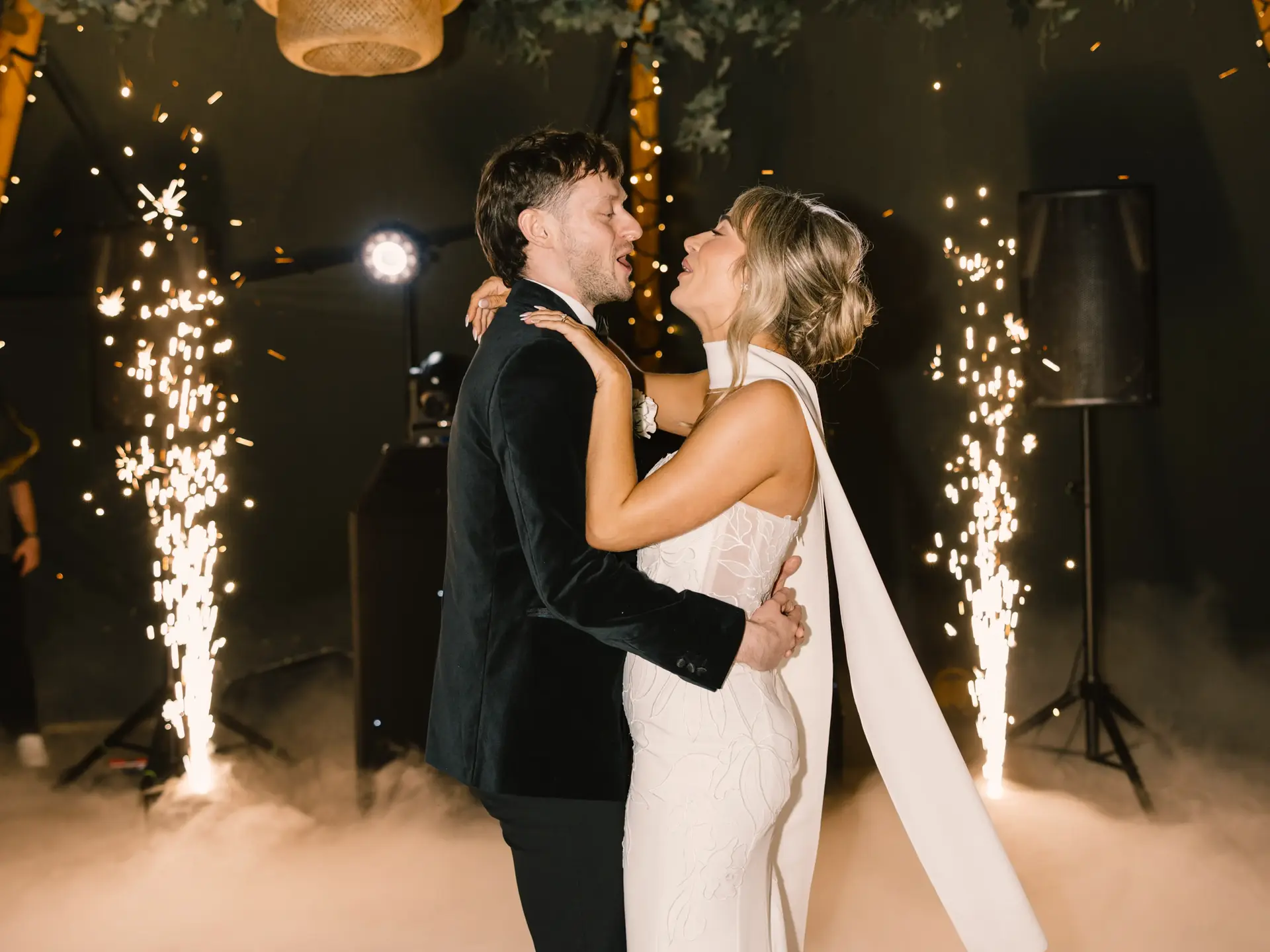 cold spark fountains indoor fireworks hire for first dance north east