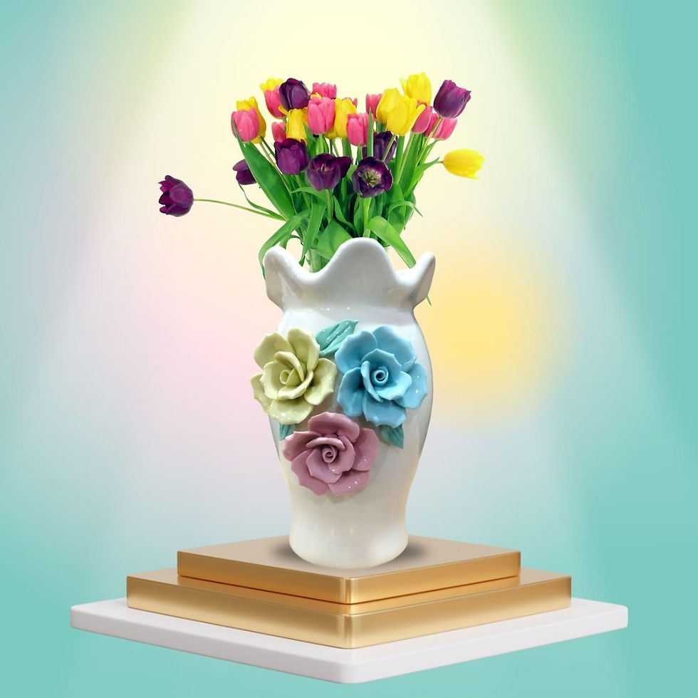Designer Ceramic Flower Vase, Modern Home Decor
