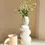 Thumbnail: White Ceramic Flower Vase, Modern Home Decor