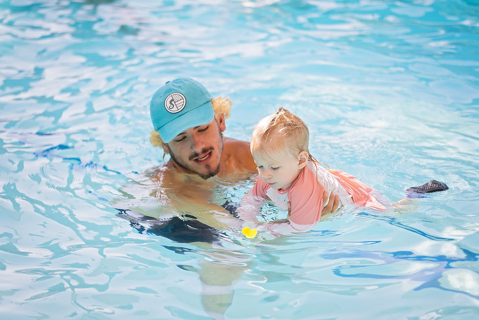 Student learning to enjoy the water