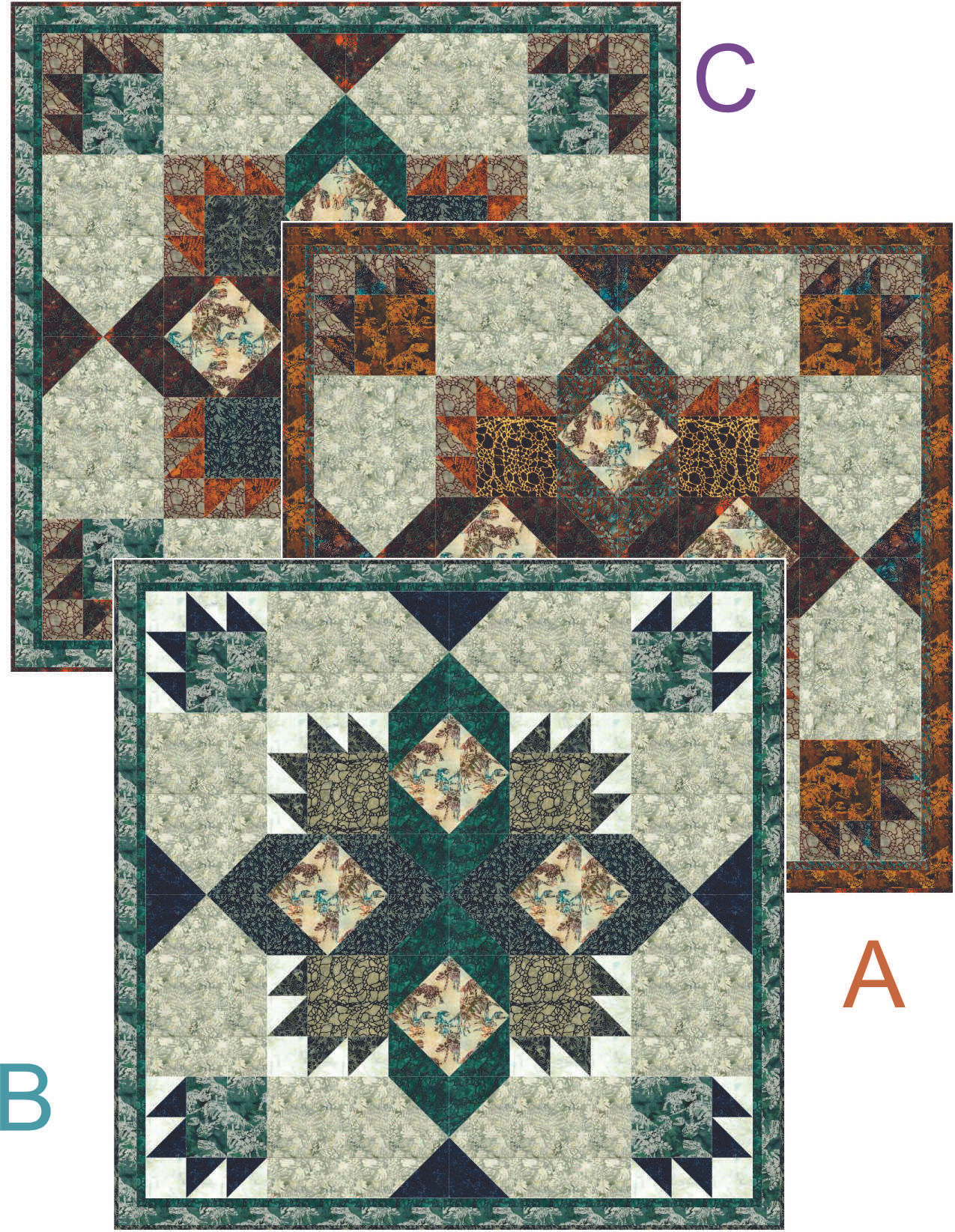 Dino Tracks Lap Quilt in 3 Colors