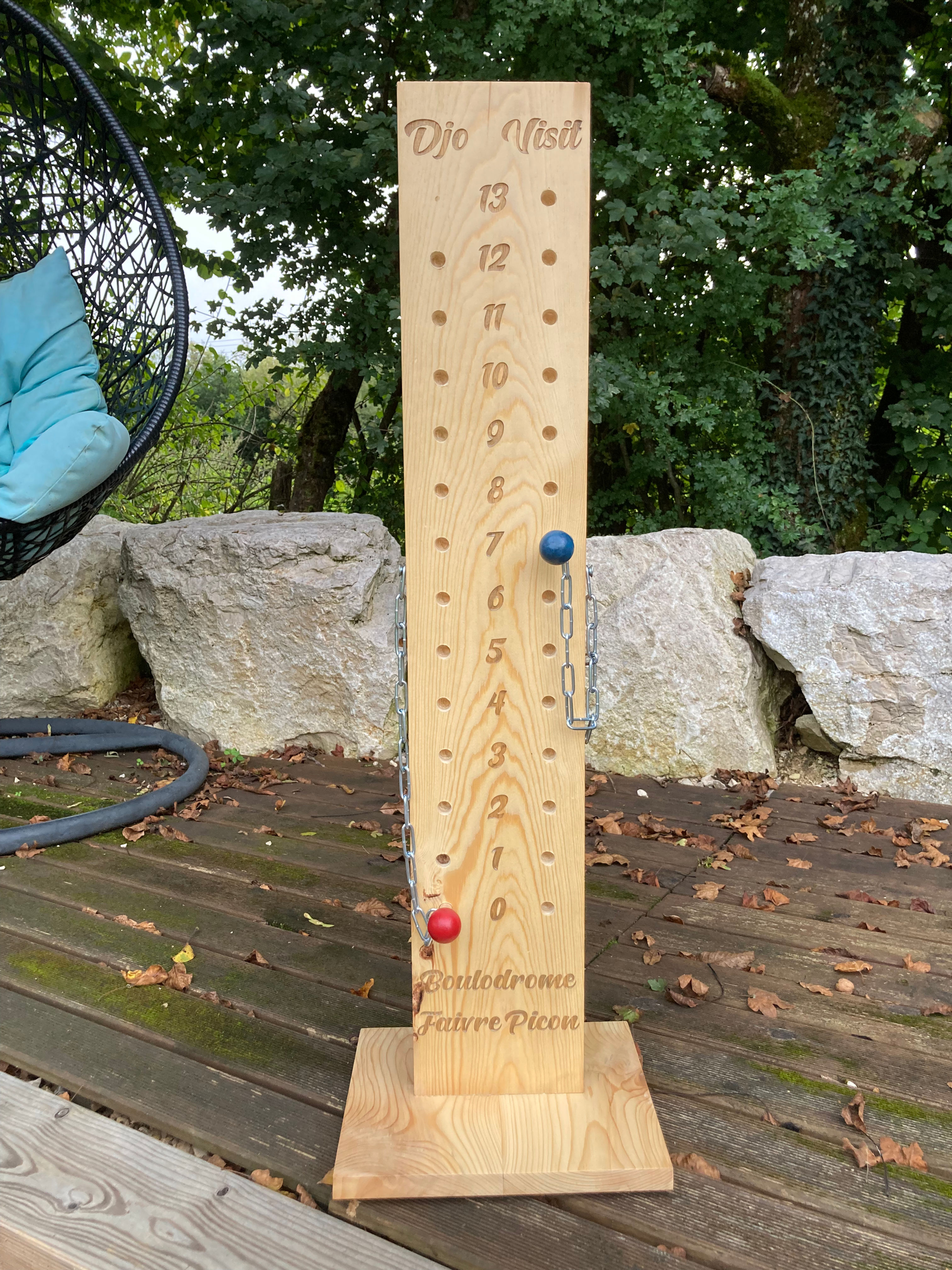 Planche scoring à pétanque